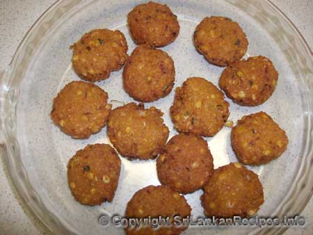 Sri lankan Dhal (parippu vada) vadai recipe