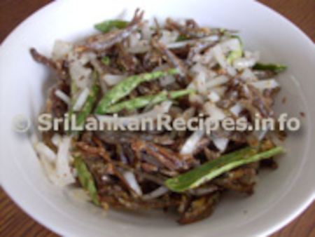 Sri Lankan sprats/dry fish recipe