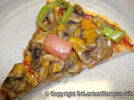 Sri lankan style vegetable pizza recipe