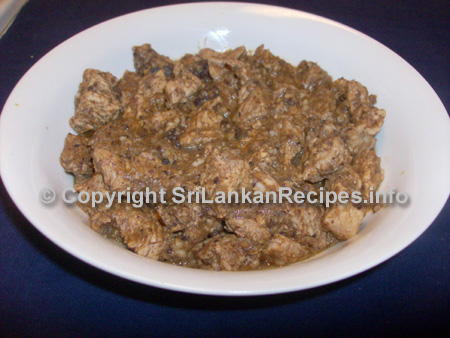 Pork Kalu Pol Curry Sri Lankan Recipe