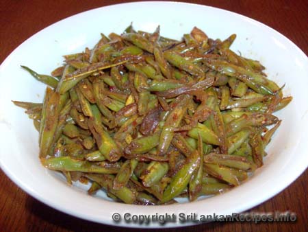 Sri lankan Spicy Stir-Fried Green Beans recipe