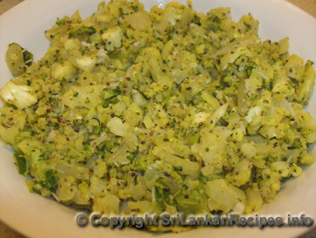 Sri Lankan Brocolli & Cauliflower Recipe