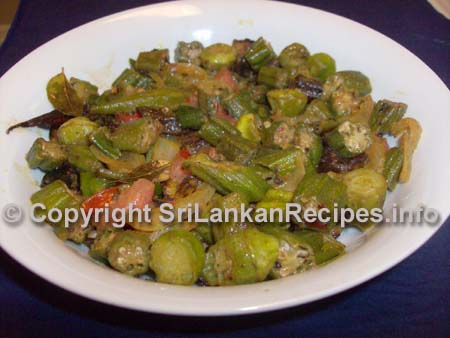 Sri lankan Fried Okra (Ladies fingers) Recipe