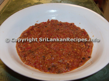 Sri lankan Lunumiris recipe 