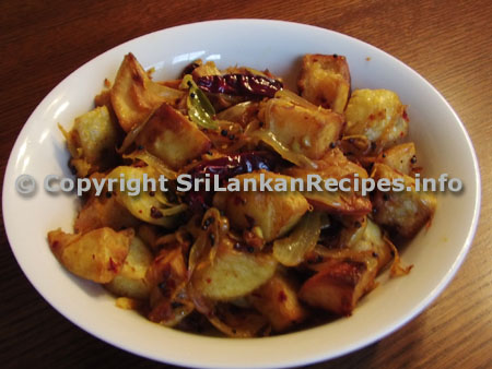 Sri lankan Potato stir fry (Ala thel dhala) recipe