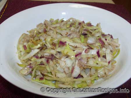 Sri lankan Sweet and Source Cabbage (gova) recipe